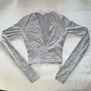 NWOT Wilfred Free Brigitte Deep Plunge Knit Long Sleeve • size XS